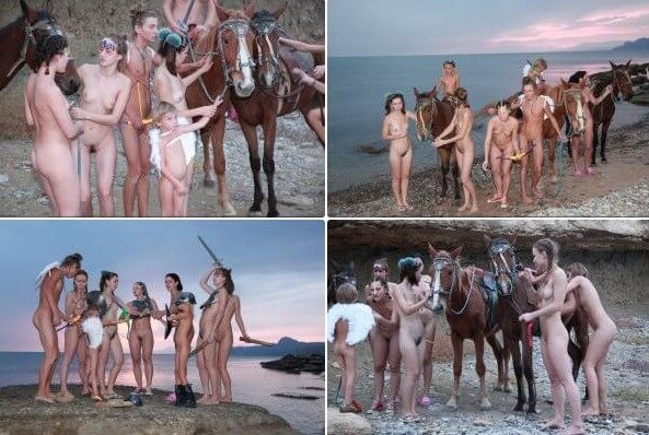 Mystical Horsey Riders Series photos - We are naked in the bosom of nature