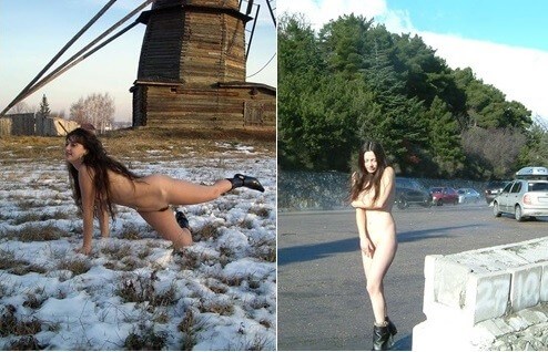 Beautiful Suntan Stretches-Winter Sport pics - One of the most striking examples of naturism
