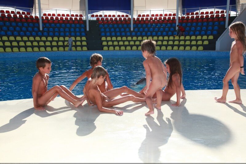 Swimming dolphins photo gallery - A person without clothes is closer to the wild
