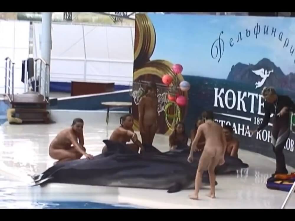 Relaxing at the dolphinarium - The natural beauty of the body is one of the goals of naturism and nudism