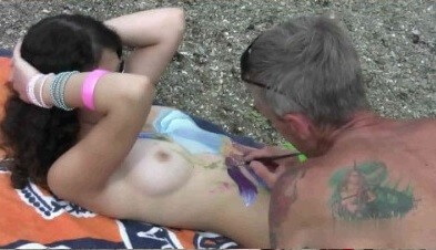 Body Art Nudist Beach 1 Full HD video - Nudity as part of a life free from shame and fear of ones own nakedness