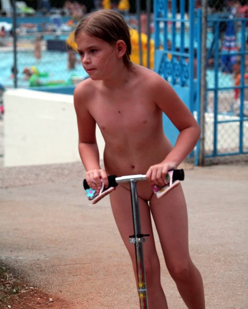 Pool-Side Naturist Scooter pics - Naturism and Nudism as a Path to Inner Freedom and Harmony