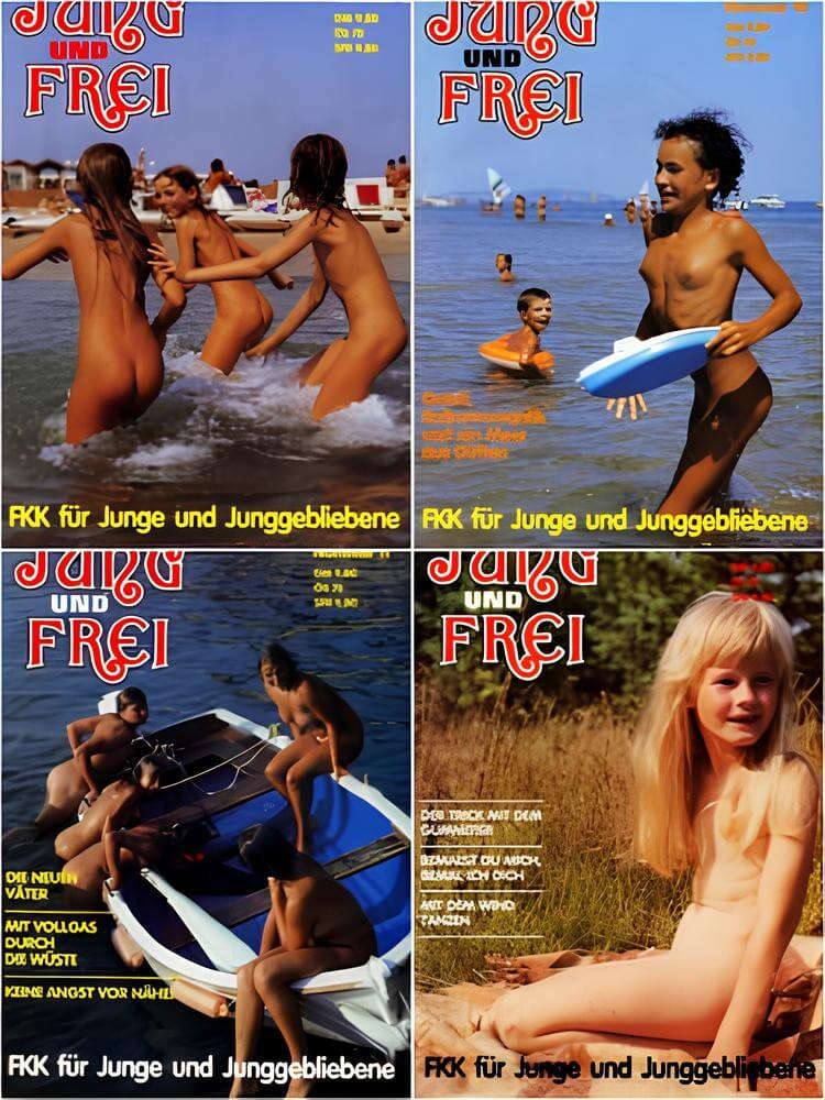 Jung und Frei Nr 9-12 - People seek unity with nature through naturist practices