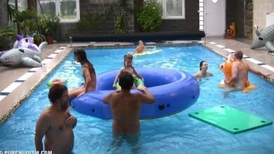 Piano pool and tennis Full HD - People seek in nudism a way to overcome their insecurities