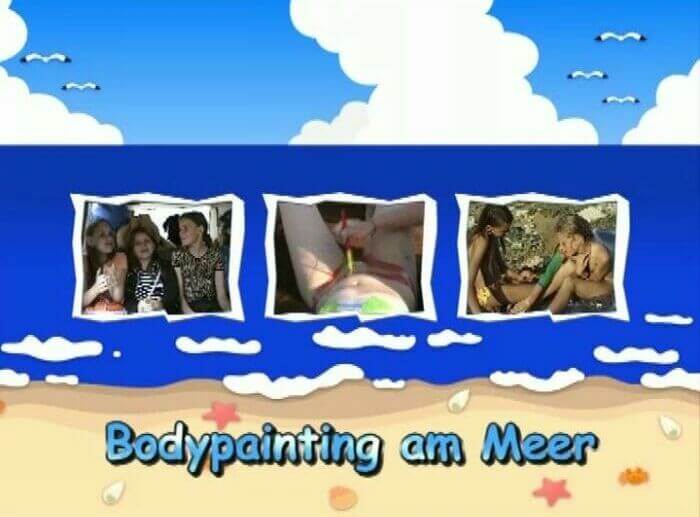 Naturistin: Bodypainting am Meer - Blending in with the crowd of nudists