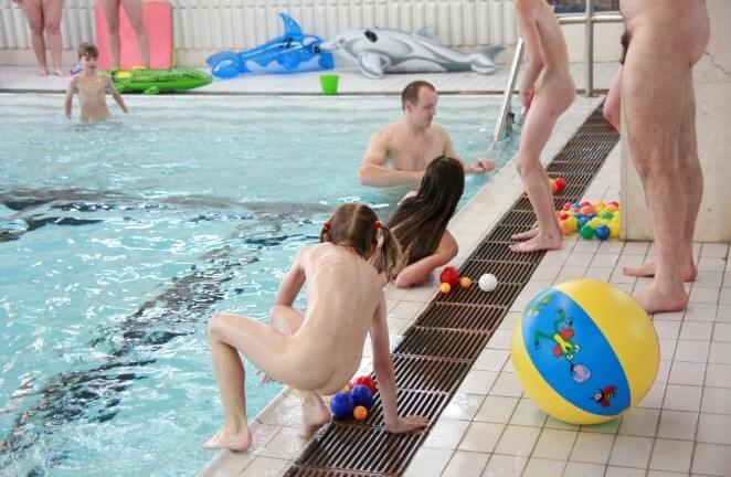 Nude family in the pool photos - Must always be without clothes