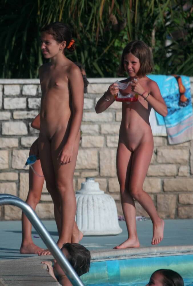 Two Poolside Nudist Girls pics - Respect for one another and for the natural world are key principles of nudism and naturism
