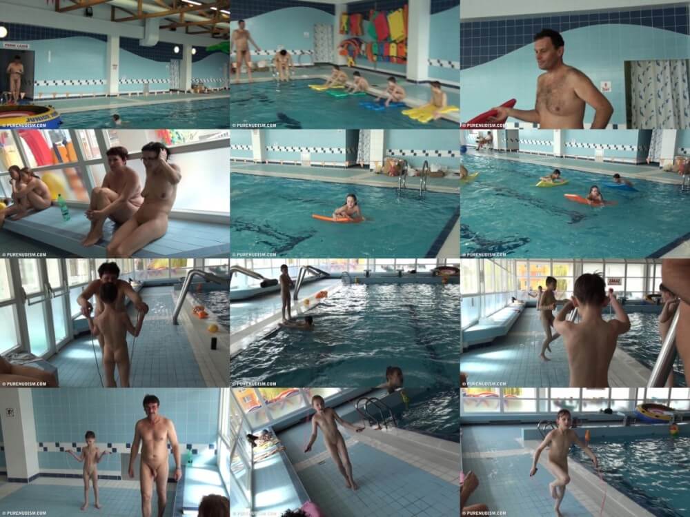 Poolside activities 2 Full HD - Naturists live in harmony with nature